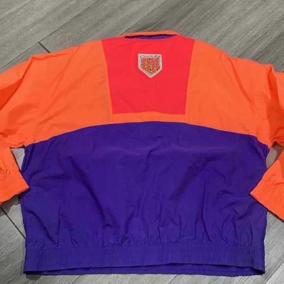 PCH 80’s Pacific Coast Highway Neon Color Block Half Zip Pull Over Windbreaker - Picture 11 of 14